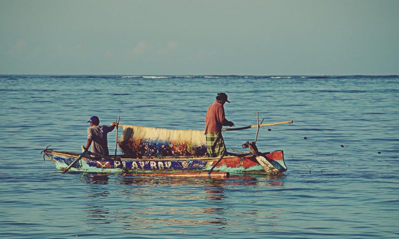 Pescadores en Kuta. Lombok